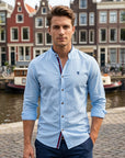 Leon | Elegante Herrenhemden aus Leinen Langarm