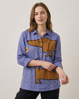 Mailin | Künstlerische Damen Bluse mit modernem Muster