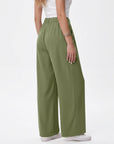 High Waist Hose mit Taschen und weitem Bein