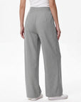 High Waist Hose mit Taschen und weitem Bein