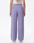 High Waist Hose mit Taschen und weitem Bein