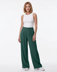 High Waist Hose mit Taschen und weitem Bein