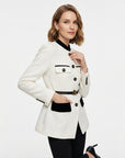 Johanna | Damenblazer mit Samtdetails