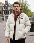Fabian | Warmer Herrenmantel mit Doppelkapuze