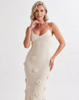 Frieda | Sommerkleid mit 3D Blumenapplikationen