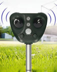 Bird Repeller Ultrasonic Solar-Powered Outdoor Garden Pest Deterrent - Image 1
