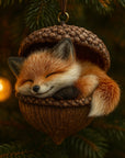 Christmas Ornaments Woodland Animal Acorn Hanging Tree Decor - Image 6