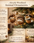 Christmas Ornaments Woodland Animal Acorn Hanging Tree Decor - Image 8