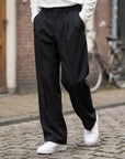 Erik | Klassische Herren Stoffhose mit Weitem Bein