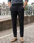 Adrian | Elegante Herren Stoffhose mit feinem Streifenmuster