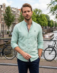 Leon | Elegante Herrenhemden aus Leinen Langarm