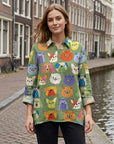 Mailin | Künstlerische Damen Bluse mit modernem Muster