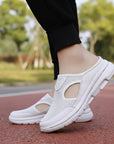 Men's Slippers Slip-On Wide Fit Mesh Casual Mules - Image 7