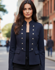 Frieda | Damenblazer mit Stehkragen für Eleganten Stil