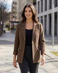 Mia | Eleganter Damenblazer mit Karomuster