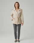 Kurzer Damen Trenchcoat im eleganten City-Stil