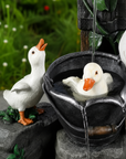 Solar Powered Birdbath Fountain Garden Decor Feature - Image 3