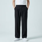 Erik | Klassische Herren Stoffhose mit Weitem Bein