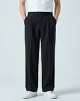 Erik | Klassische Herren Stoffhose mit Weitem Bein