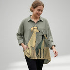 Mailin | Künstlerische Damen Bluse mit modernem Muster