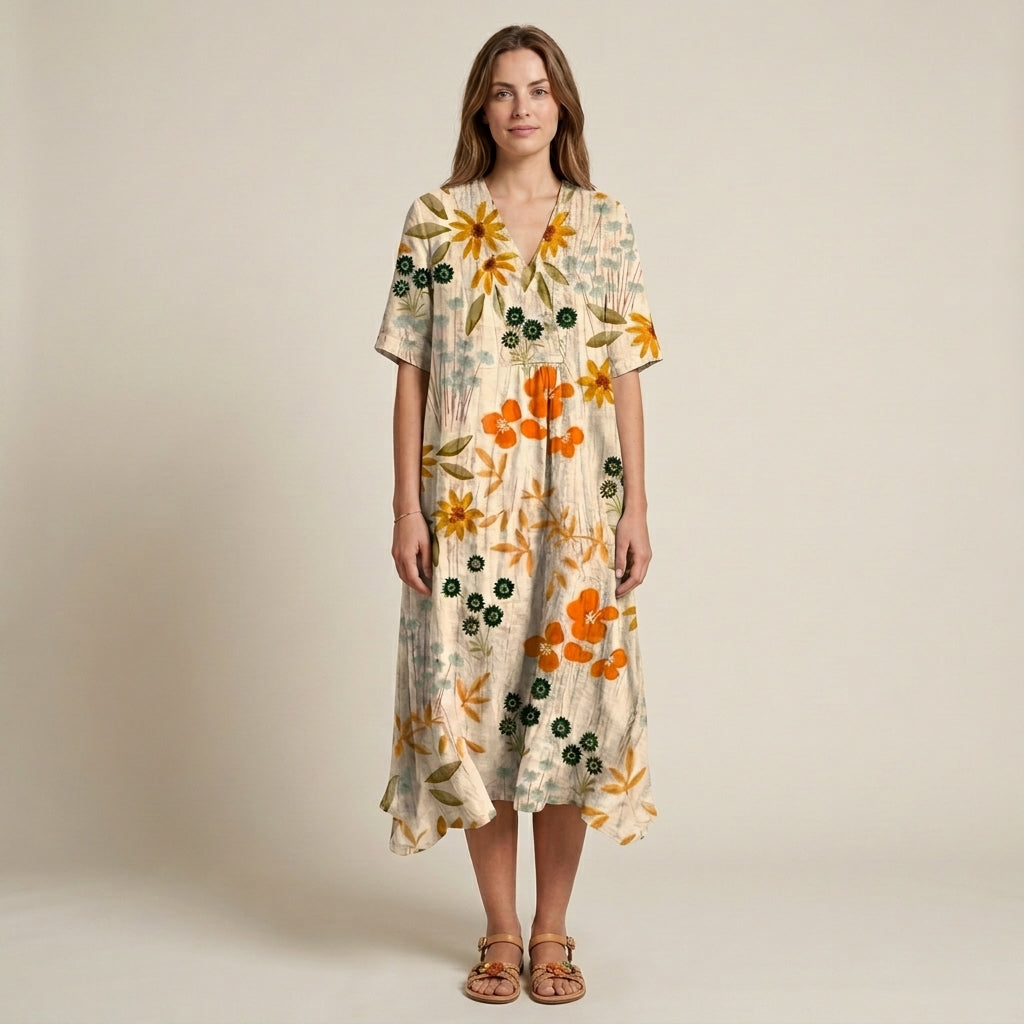 Rosina | Sommerkleid mit lebendigem Blumenmuster