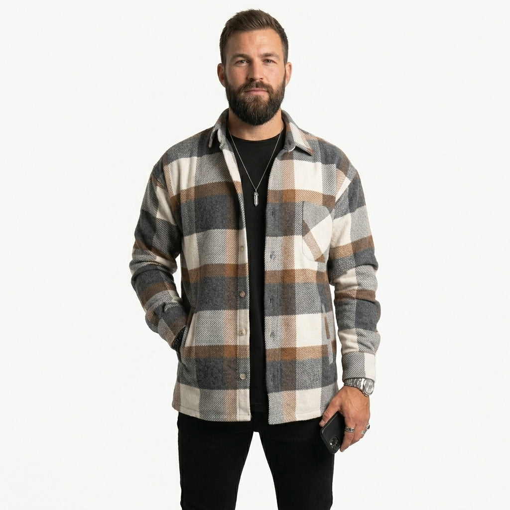 Erik | Karierte Herrenhemden Langarm für Stilvolle Outfits