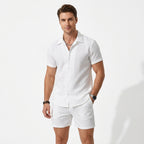 Niklas | Herren Set mit Kurzarmhemd und Shorts