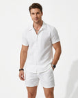 Niklas | Herren Set mit Kurzarmhemd und Shorts