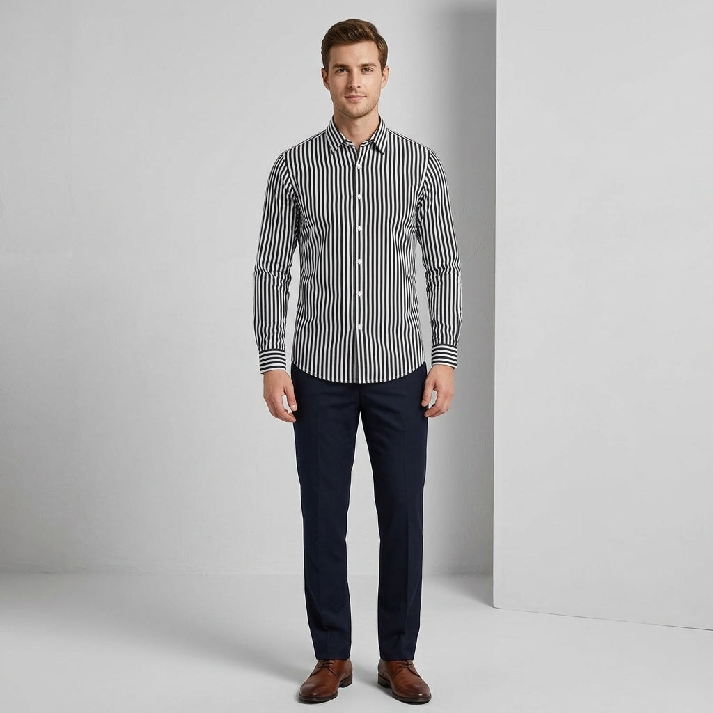 Erik | Gestreifte Herrenhemden Langarm für Elegante Looks