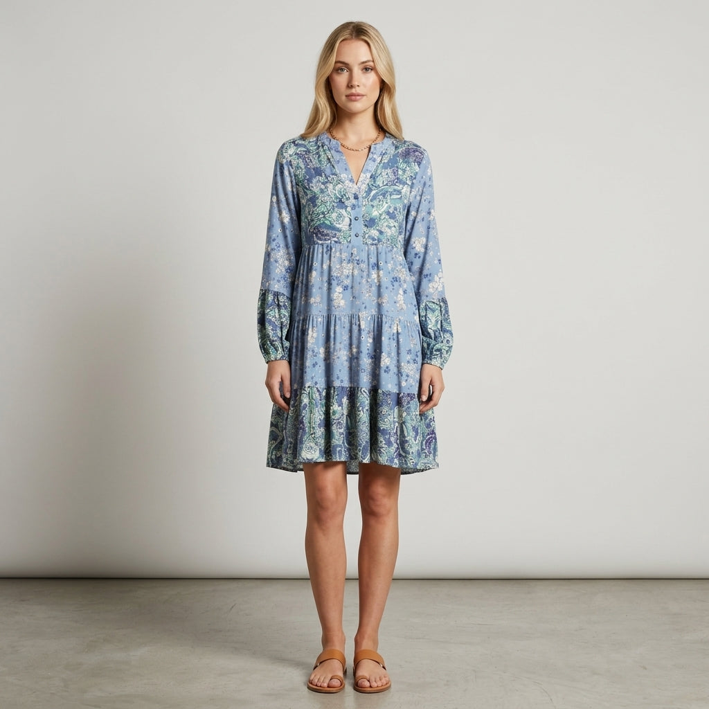Nerina | Sommerkleid mit floralem Muster und elegantem Ausschnitt