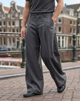 Yannik | Moderne Herren Stoffhose mit hoher Taille