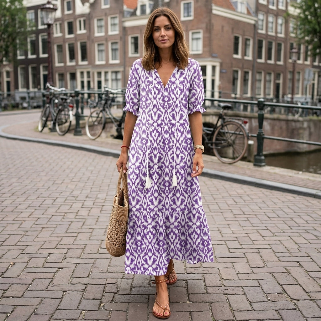 Talina | Elegantes Sommerkleid in fließender Maxi-Form