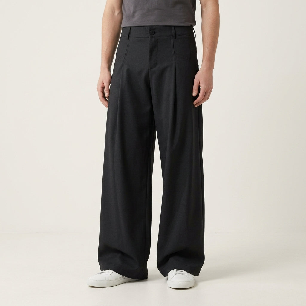 Yannik | Moderne Herren Stoffhose mit hoher Taille