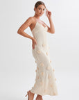Frieda | Sommerkleid mit 3D Blumenapplikationen