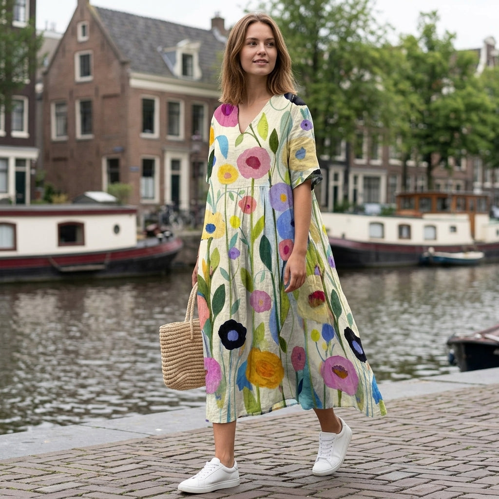 Rosina | Sommerkleid mit lebendigem Blumenmuster