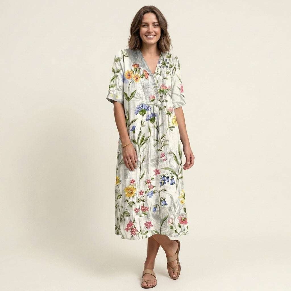 Rosina | Sommerkleid mit lebendigem Blumenmuster