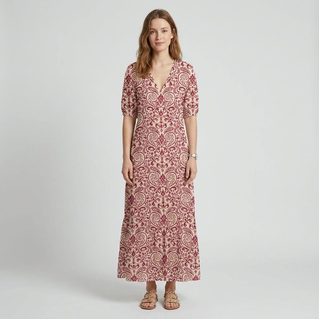 Talina | Elegantes Sommerkleid in fließender Maxi-Form