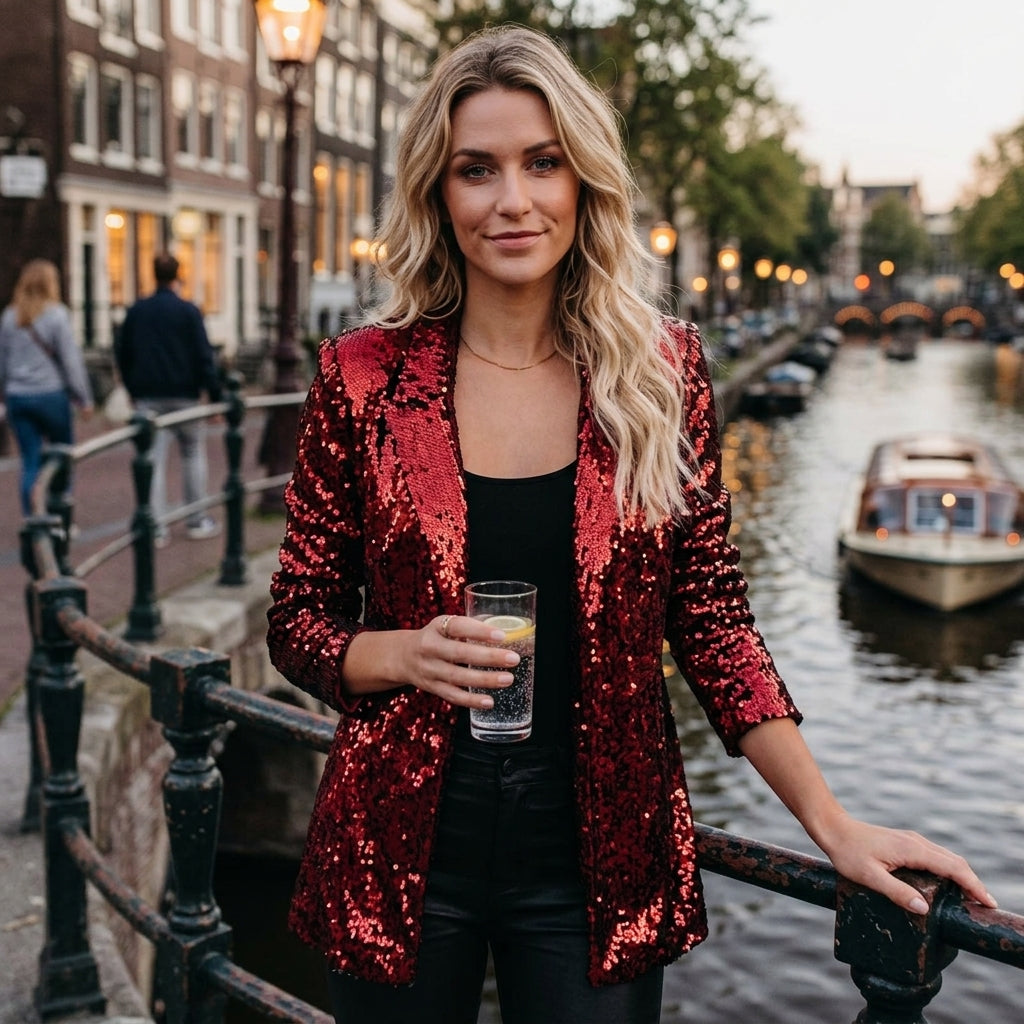 Cosima | Glamouröser Damenblazer mit funkelnden Details