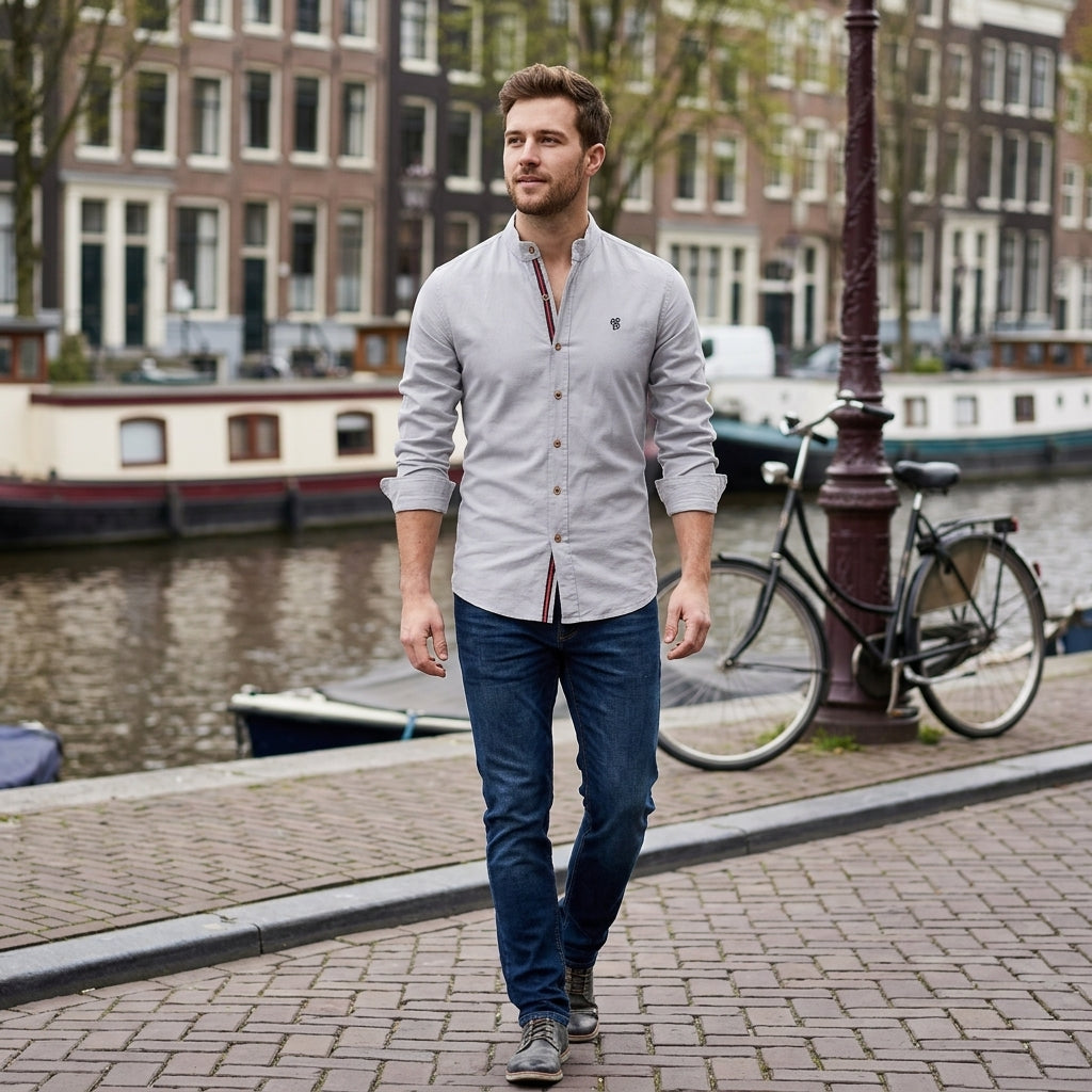 Leon | Elegante Herrenhemden aus Leinen Langarm