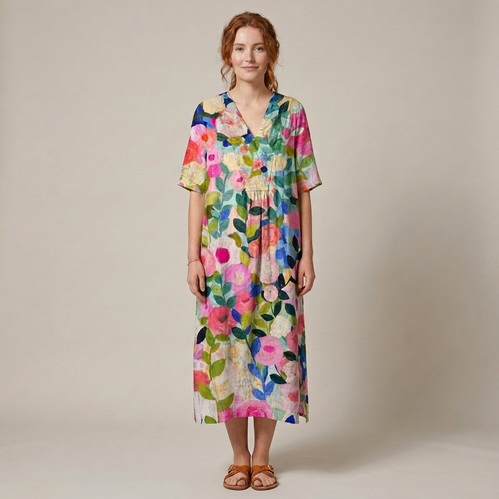 Rosina | Sommerkleid mit lebendigem Blumenmuster