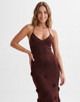 Frieda | Sommerkleid mit 3D Blumenapplikationen