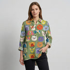 Mailin | Künstlerische Damen Bluse mit modernem Muster