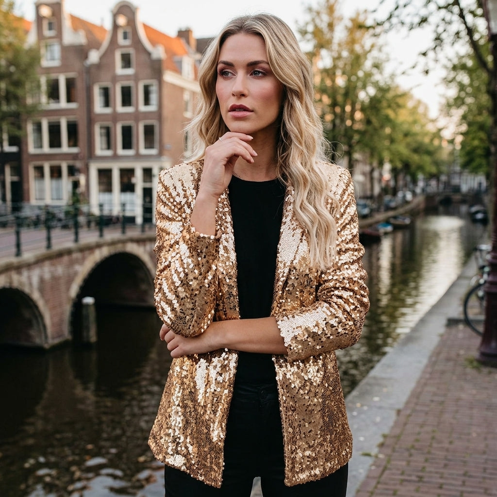 Cosima | Glamouröser Damenblazer mit funkelnden Details