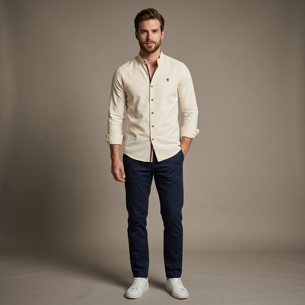 Leon | Elegante Herrenhemden aus Leinen Langarm