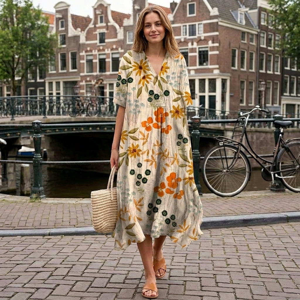 Rosina | Sommerkleid mit lebendigem Blumenmuster