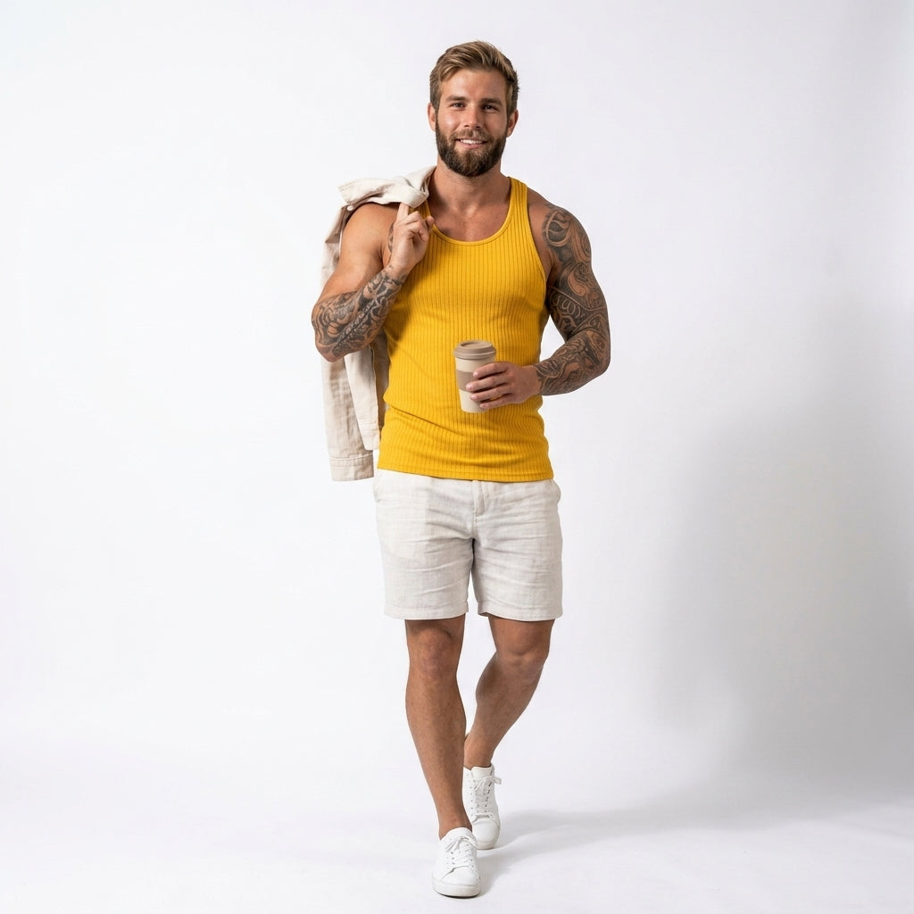 Marvin | Ärmelloses Herren T-Shirt für Training und Bewegung