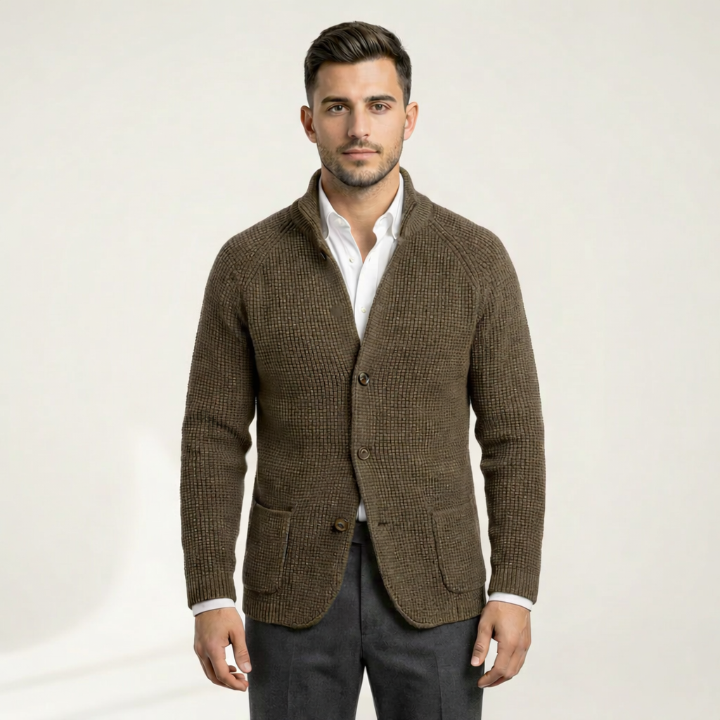 Lukas | Herren Strickpullover im Jacken-Stil