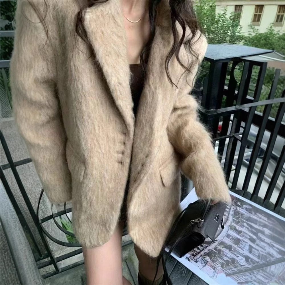 Clara | Lange Damen Blazer in Grau 2