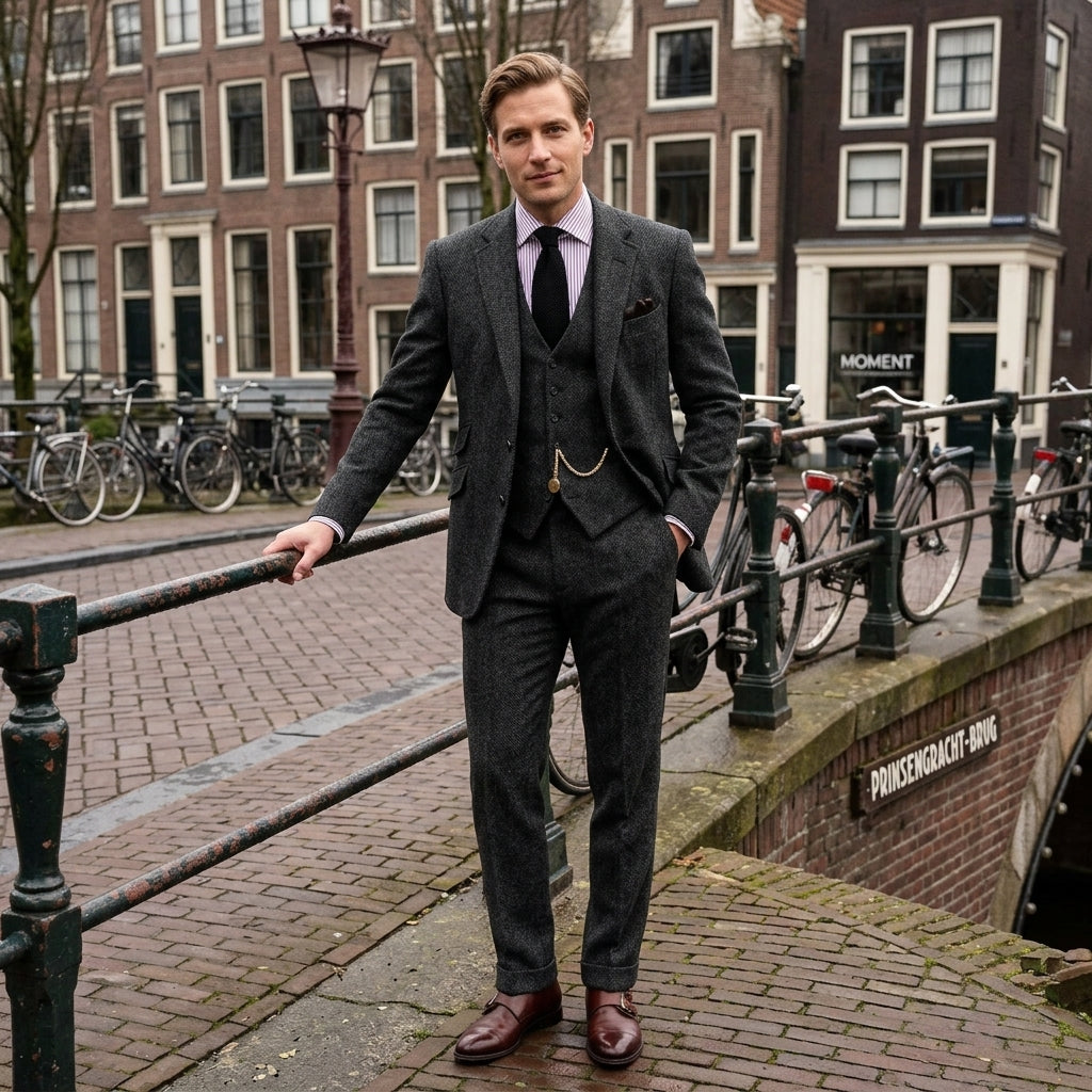 Tobias | Elegantes Herren Set im Tweed Stil