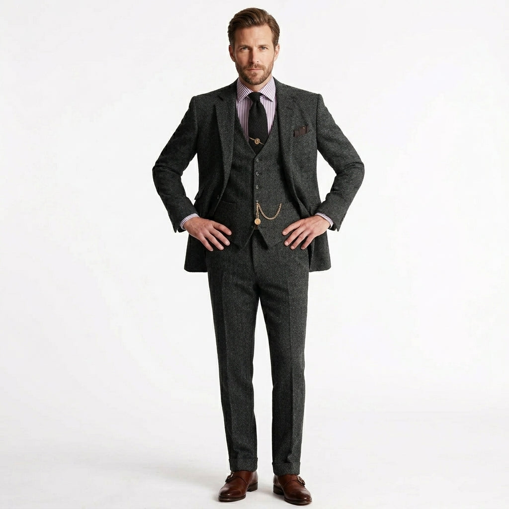Tobias | Elegantes Herren Set im Tweed Stil